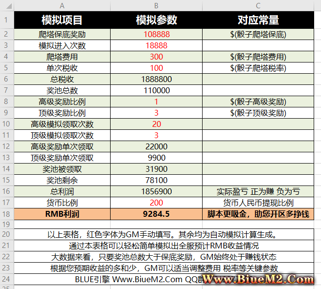 Blue引擎通区骰子爬塔Pro带返利-每日吸万金