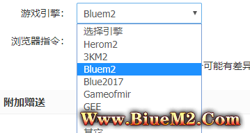 我在用BLUE引擎开区，充值平台兑换平台里面游戏引擎应该选择什么？